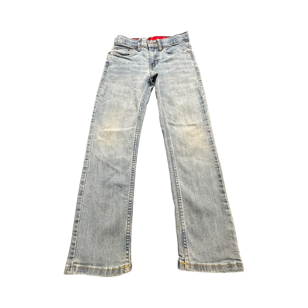 Levis 514 Straight Leg Jeans Boys 8 Reg 24x23 Light Wash Denim Western